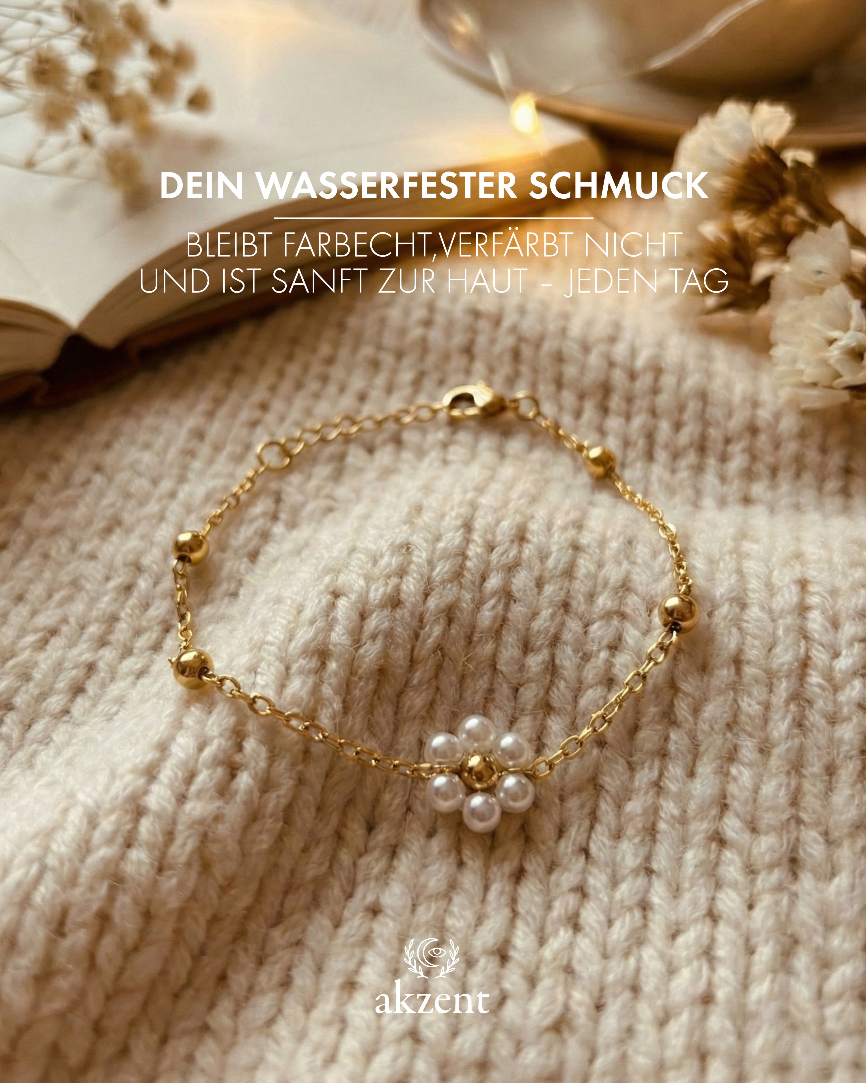 Akzent "Rojana" Armband mit Rojana mit Blüte