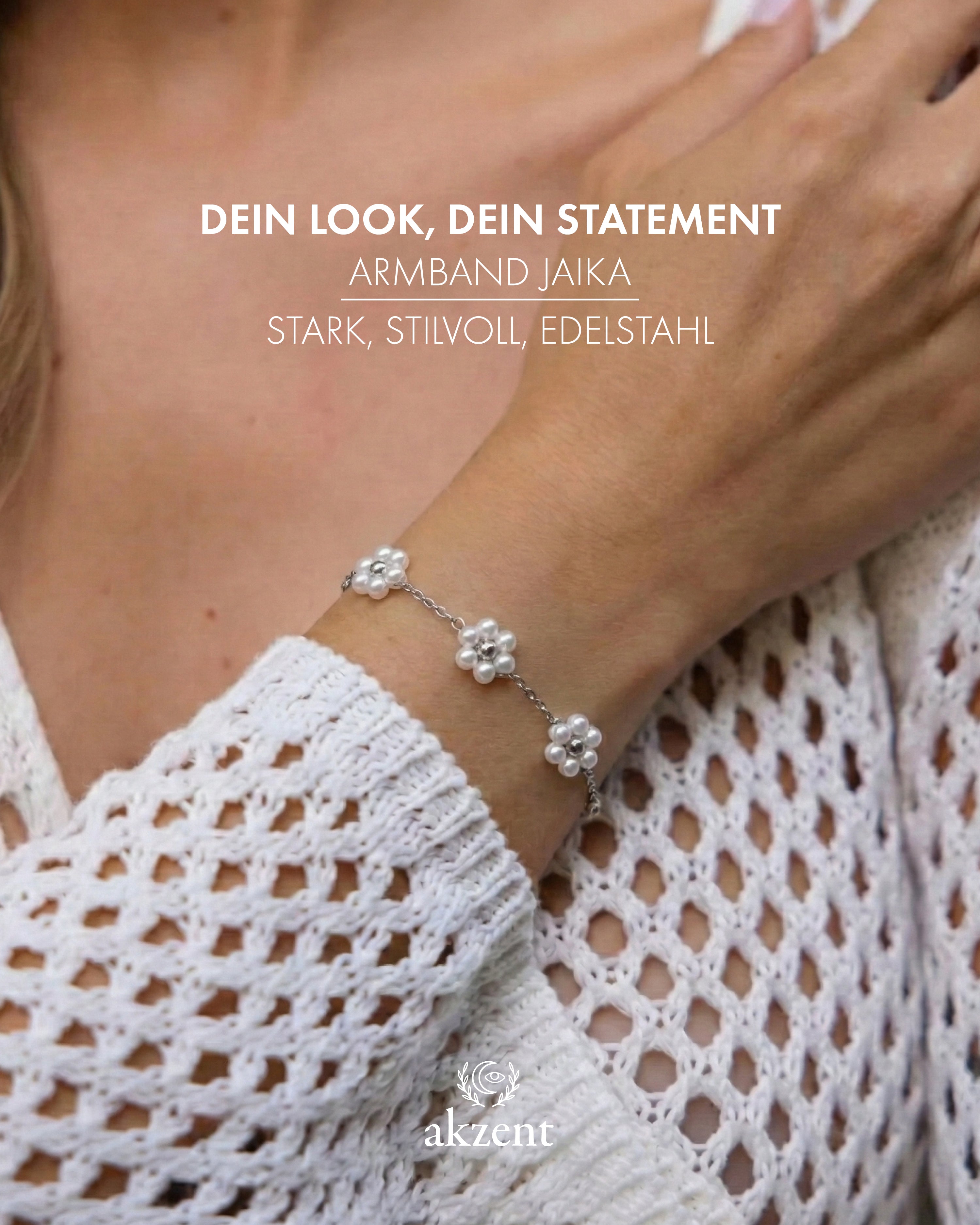 Akzent "Jaika" Armband mit Rojana mit Blüten