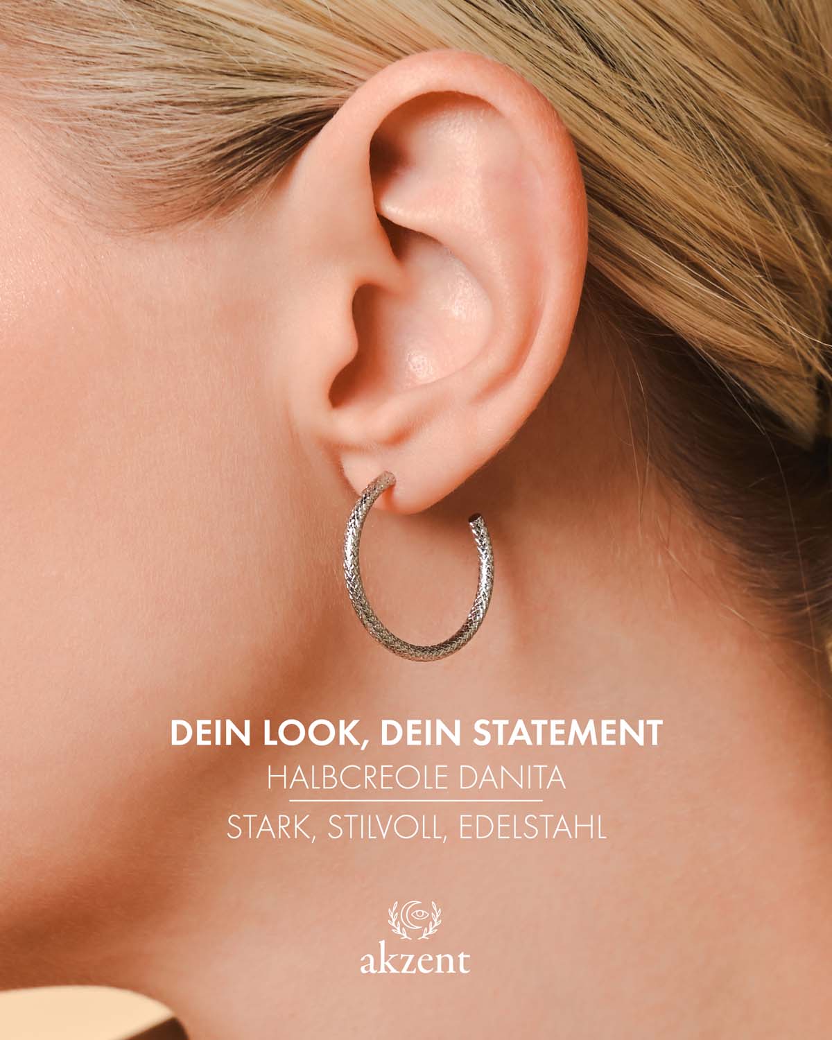 Akzent "Danita" Halbcreolen
