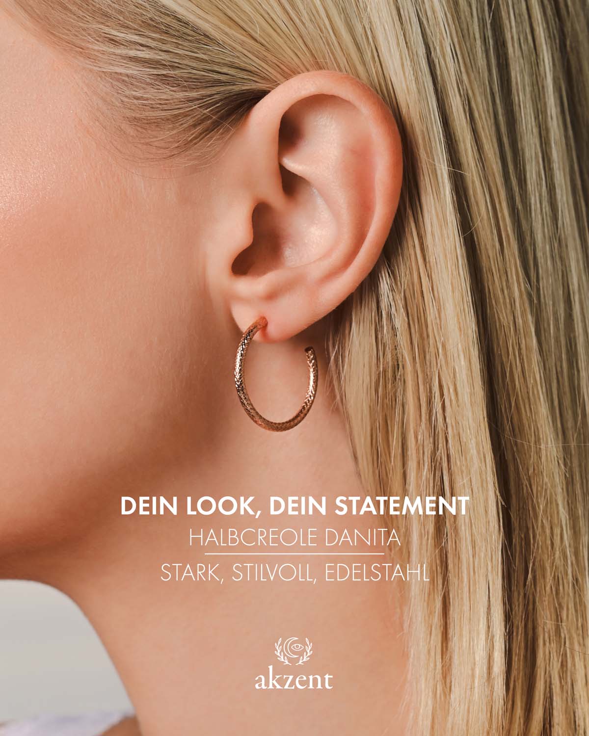 Akzent "Danita" Halbcreolen