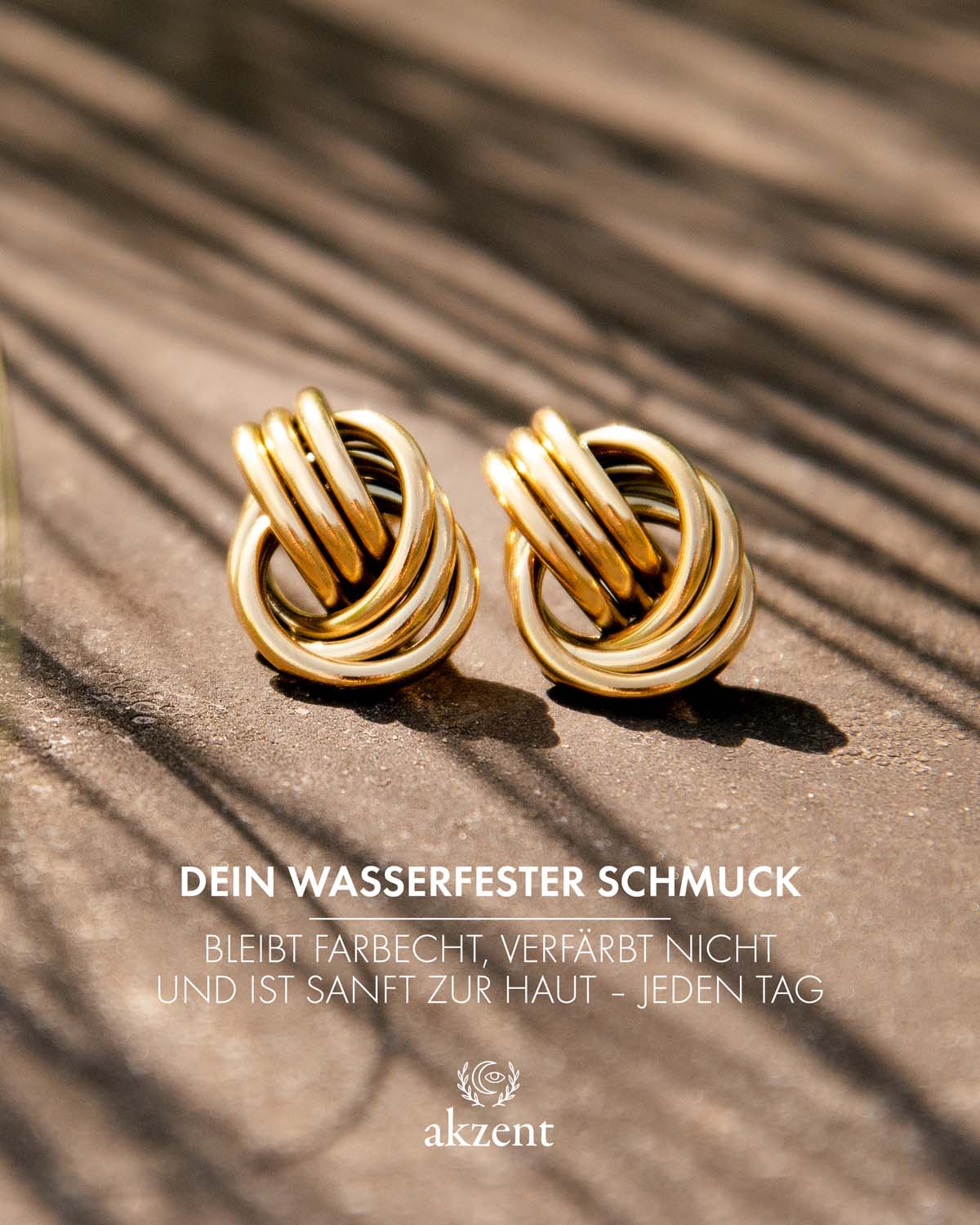 Akzent "Luisa" Ohrstecker verschlungene Ring-Form