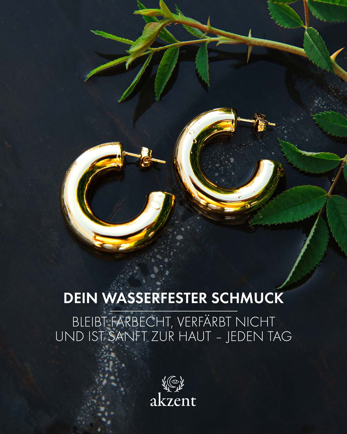 Akzent "Hanny" Halbcreolen hochglanz