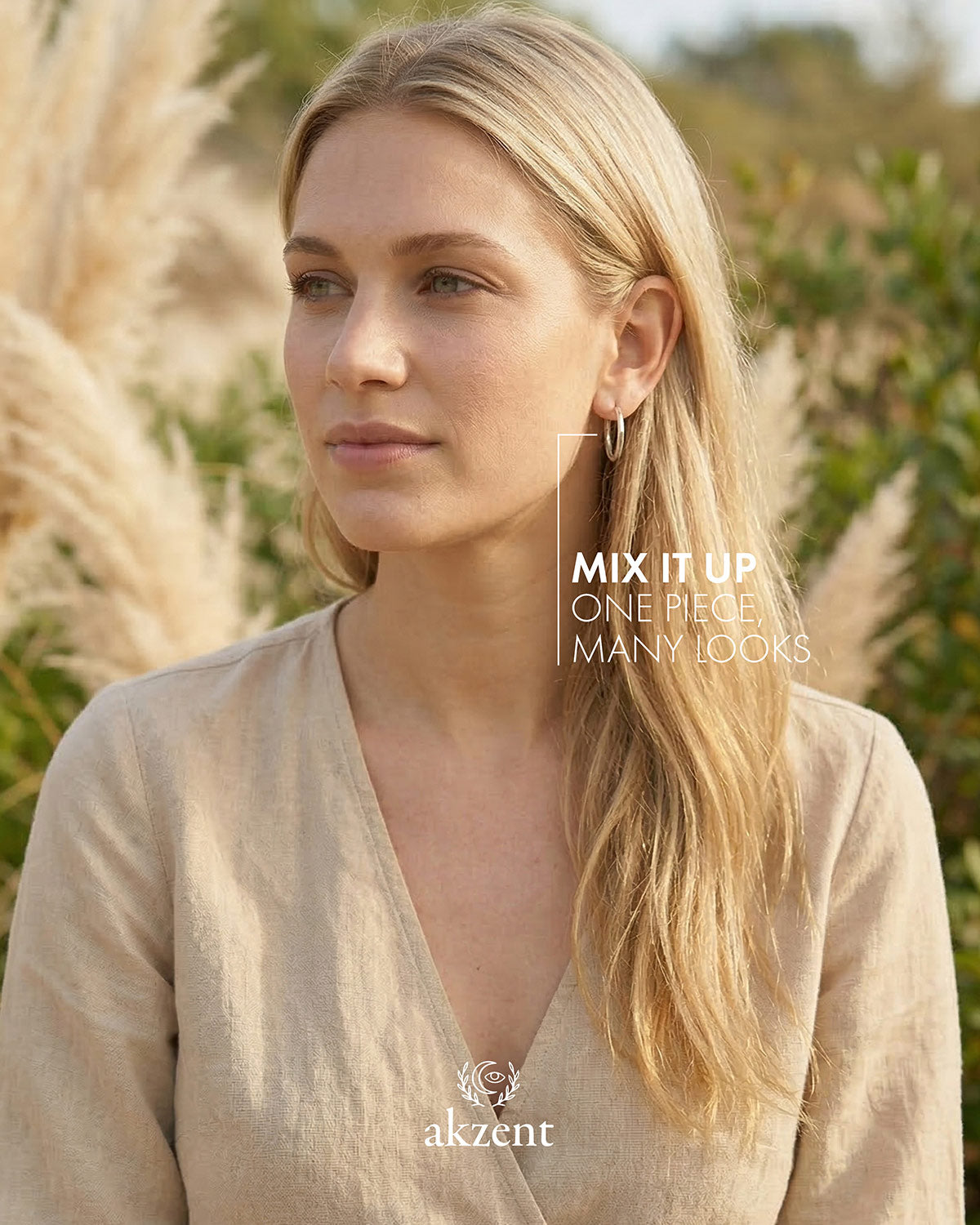 Akzent "Amira" Edelstahl Creolen