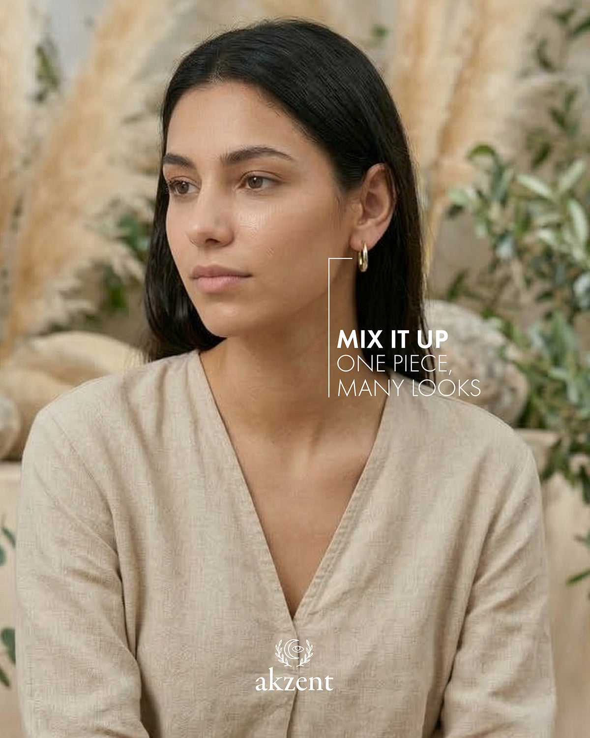 Akzent "Amira" Edelstahl Creolen